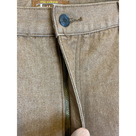 THE HABAND TAILGATER PANTS Mens 54 Orangey Brown color Denim SHORTENED - Picture 5 of 10